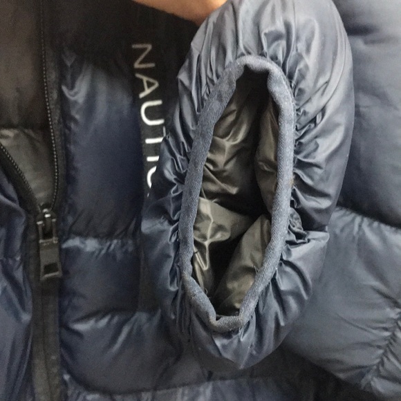 NWT,NAUTICA MENS QUILTED PUFFER HOODIE~DARK NAVY - Picture 11 of 16